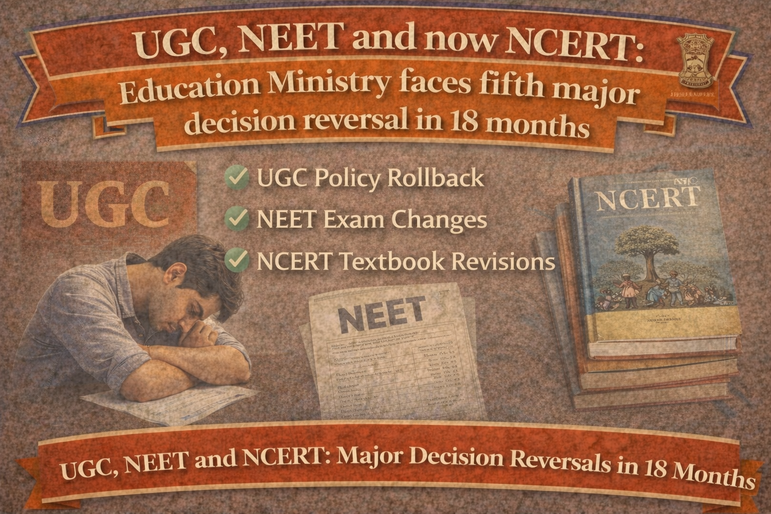 UGC, NEET and now NCERT: Education Ministry faces fifth major decision reversal in 18 months